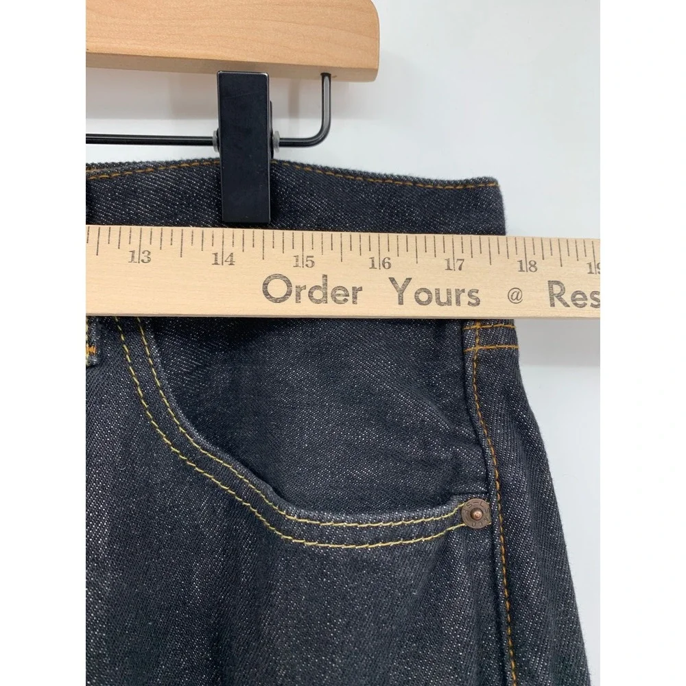 Levis 501 Jeans Mens 36x32 Black Straight Leg Button Fly Denim Pants
